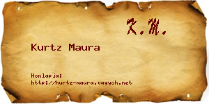 Kurtz Maura névjegykártya